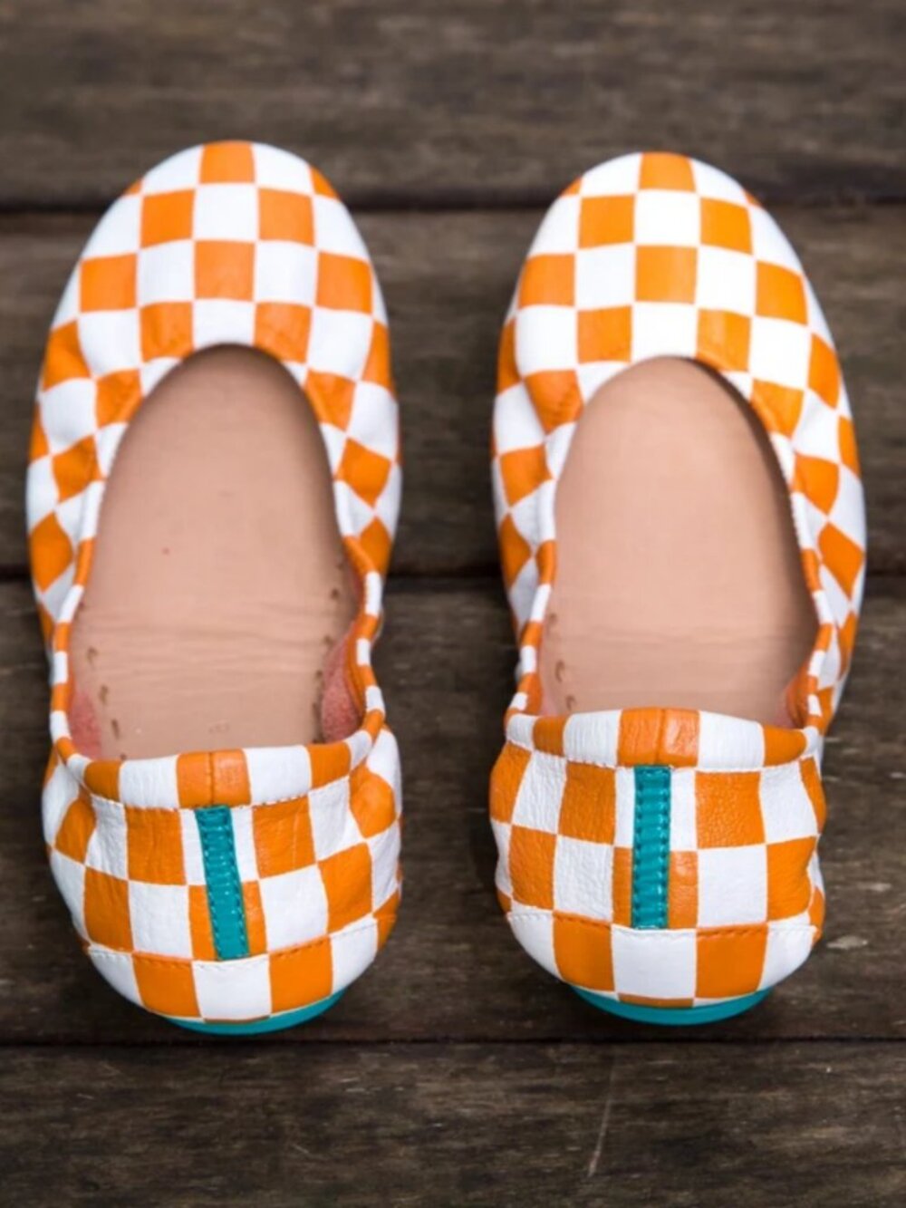 Custom Painted Checkerboard Tieks Size 8